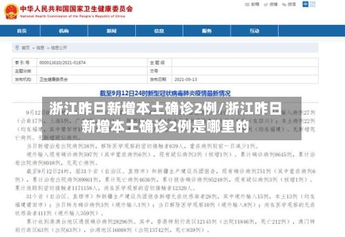 浙江昨日新增本土确诊2例/浙江昨日新增本土确诊2例是哪里的
