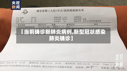 【当前确诊新肺炎病例,新型冠状感染肺炎确诊】