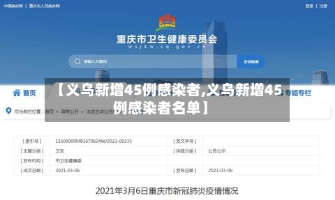 【义乌新增45例感染者,义乌新增45例感染者名单】