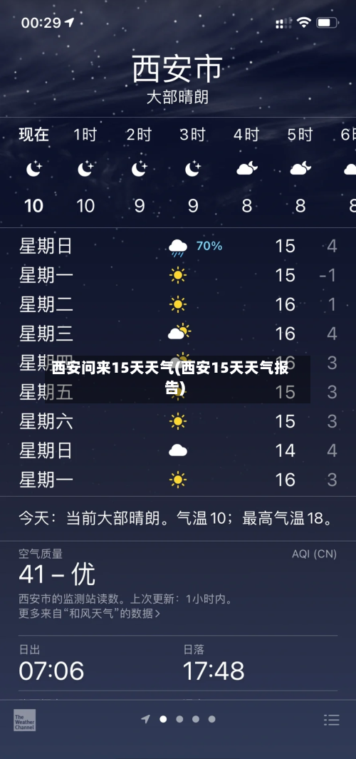 西安问来15天天气(西安15天天气报告)