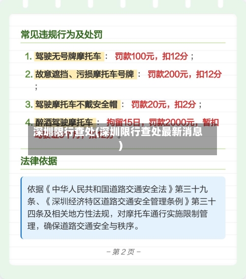 深圳限行查处(深圳限行查处最新消息)