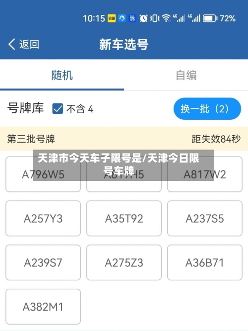 天津市今天车子限号是/天津今日限号车牌