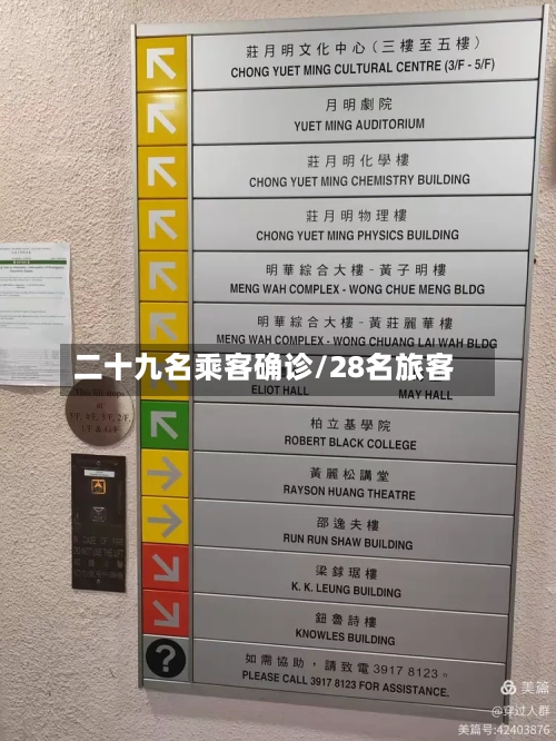 二十九名乘客确诊/28名旅客