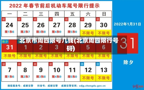 北京市周四限号几钱(北京周四限行号码)