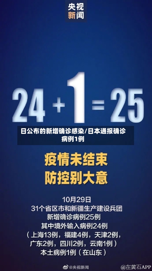 日公布的新增确诊感染/日本通报确诊病例1例