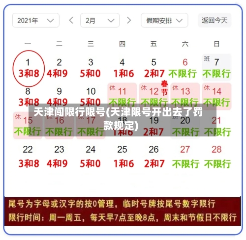 天津闯限行限号(天津限号开出去了罚款规定)
