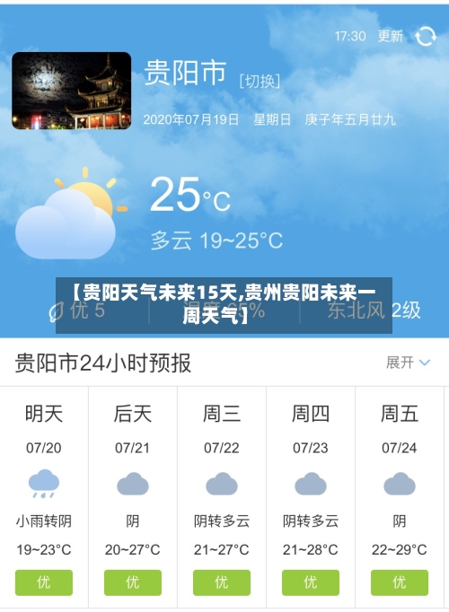 【贵阳天气未来15天,贵州贵阳未来一周天气】