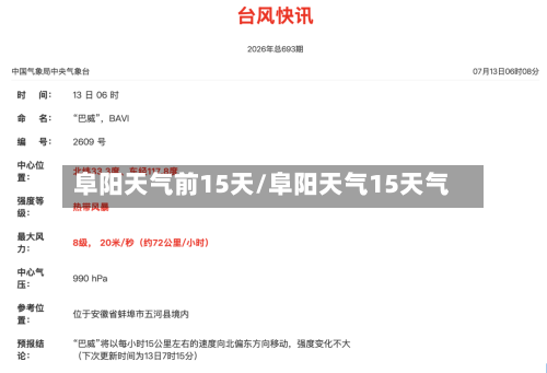 阜阳天气前15天/阜阳天气15天气