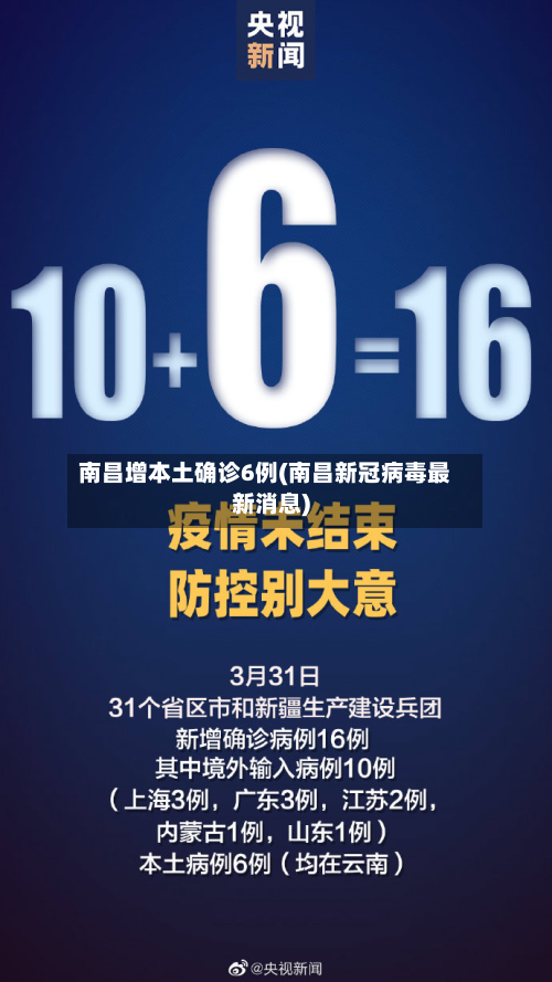 南昌增本土确诊6例(南昌新冠病毒最新消息)