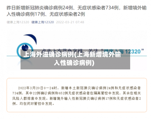上海外溢确诊病例(上海新增境外输入性确诊病例)