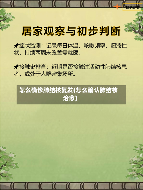 怎么确诊肺结核复发(怎么确认肺结核治愈)