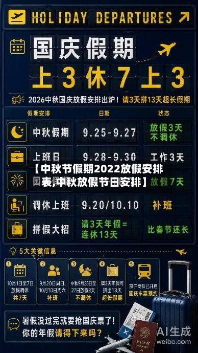 【中秋节假期2022放假安排表,中秋放假节日安排】
