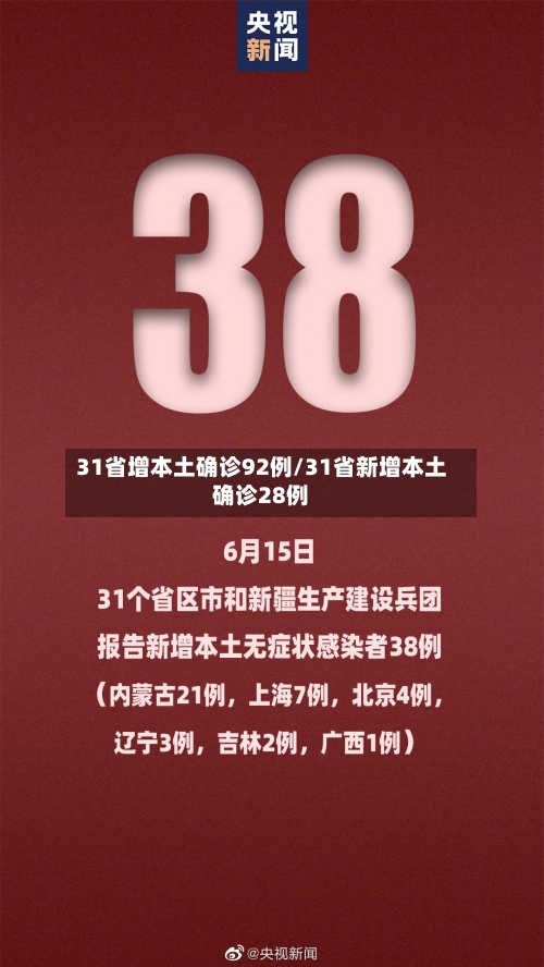 31省增本土确诊92例/31省新增本土确诊28例