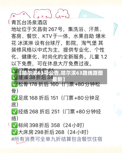 【哈尔滨63号公告,哈尔滨63路线路图最新】