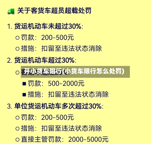 开小货车限行(小货车限行怎么处罚)
