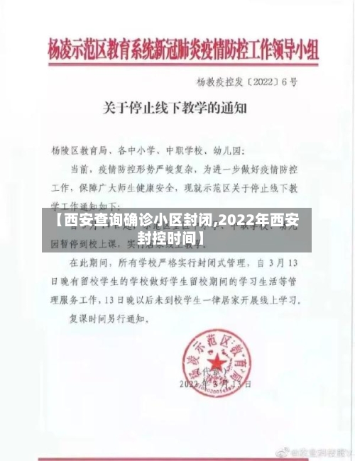 【西安查询确诊小区封闭,2022年西安封控时间】