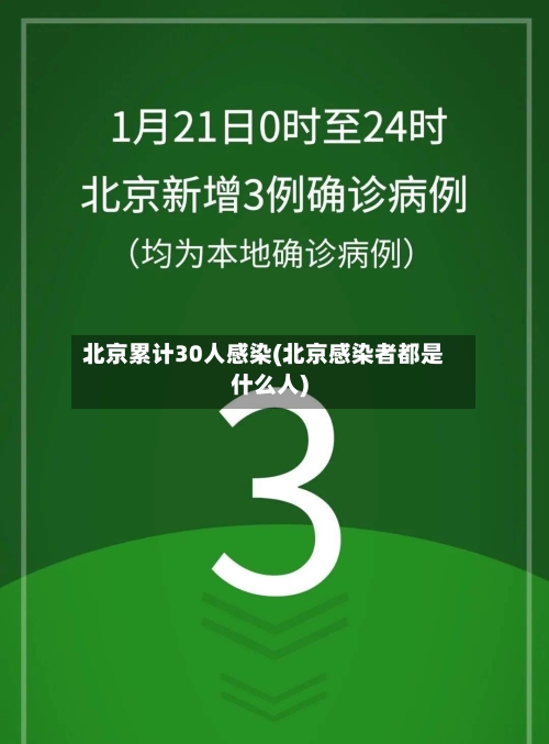 北京累计30人感染(北京感染者都是什么人)