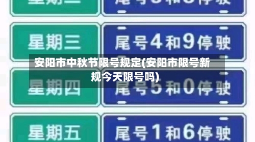 安阳市中秋节限号规定(安阳市限号新规今天限号吗)