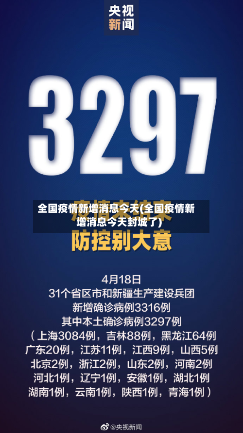 全国疫情新增消息今天(全国疫情新增消息今天封城了)