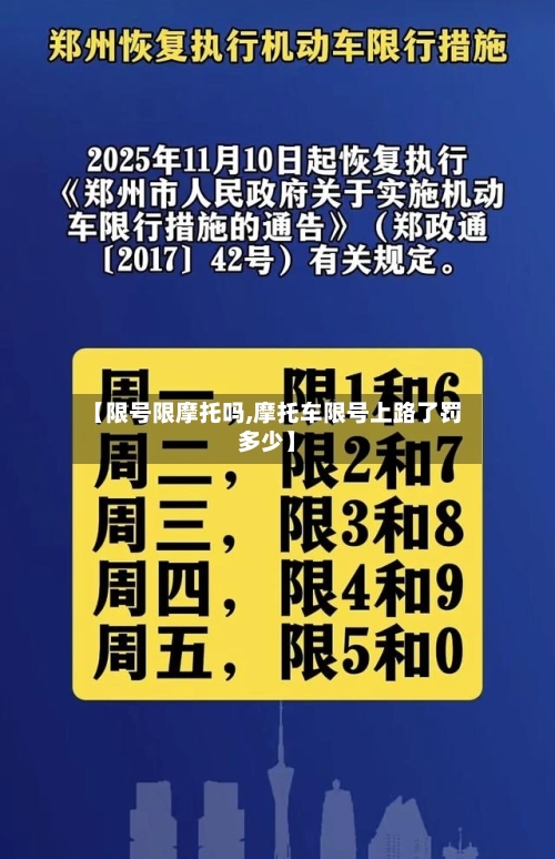 【限号限摩托吗,摩托车限号上路了罚多少】