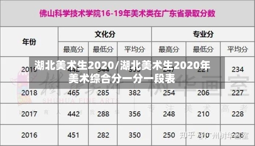 湖北美术生2020/湖北美术生2020年美术综合分一分一段表