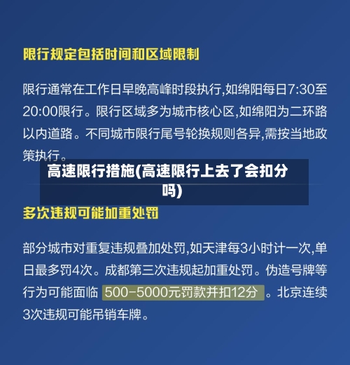 高速限行措施(高速限行上去了会扣分吗)