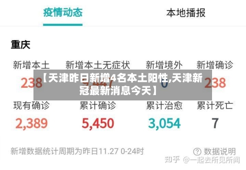 【天津昨日新增4名本土阳性,天津新冠最新消息今天】