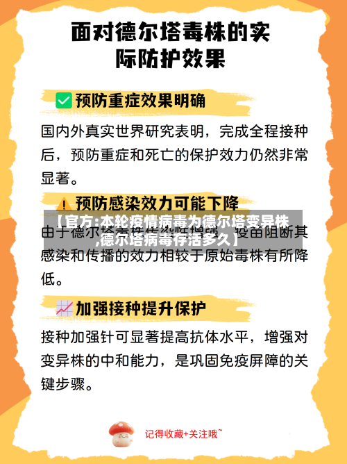 【官方:本轮疫情病毒为德尔塔变异株,德尔塔病毒存活多久】