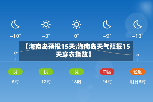 【海南岛预报15天,海南岛天气预报15天穿衣指数】